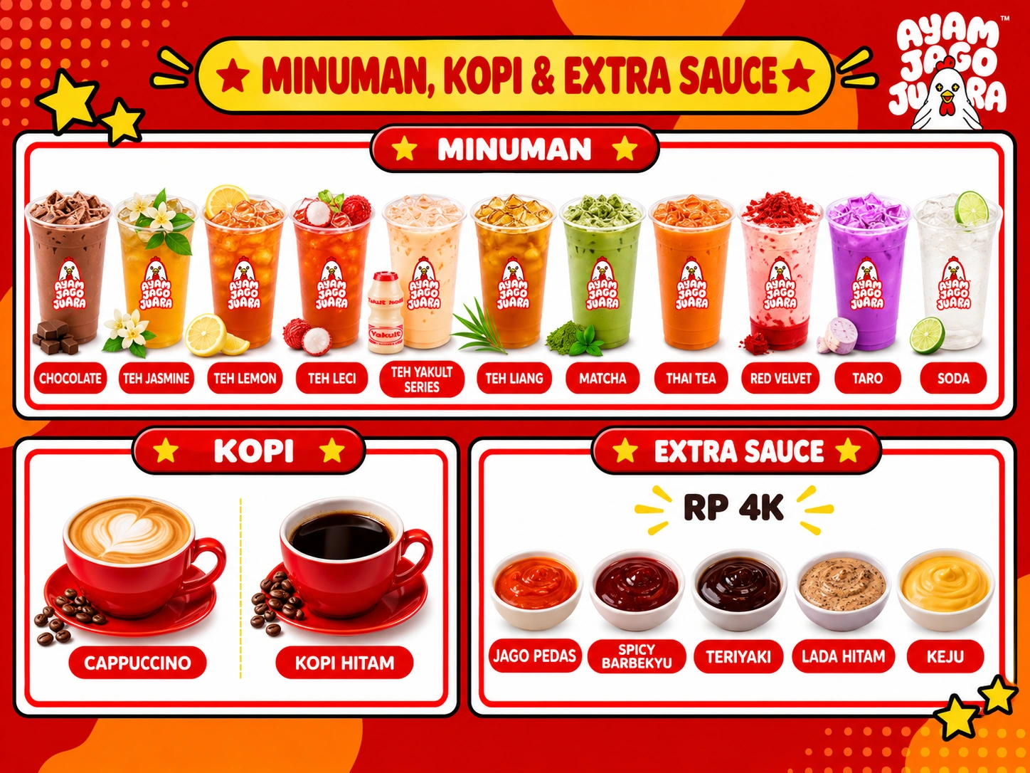 Menu utama Ayam Jago Juara